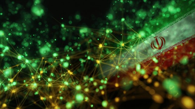 Turbulent skies: the flag standing firm in a war zone. Neural connections. Resilient symbols: the flag among fiery explosions and thick, dark smoke. Machine network. Cyber grid.