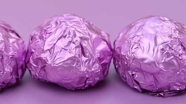 video of marzipan chocolates wrapped in foil