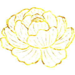 Obraz premium Elegant Golden Floral Decorative