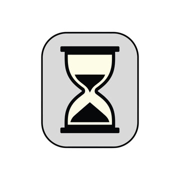 Hourglass icon showing flowing sand timer.