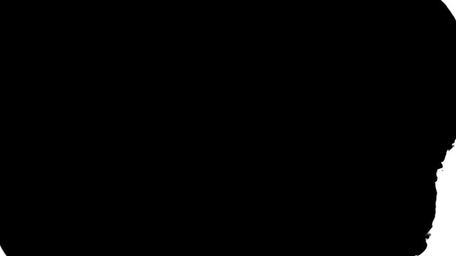 Multiple black ink splash transition animation with ink spreading and merging into black frame on white background. 4K animated ink transition for video editing, masking, and cinematic transition.