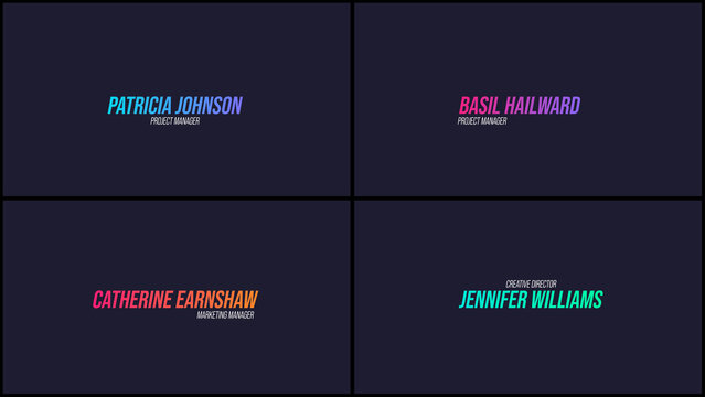 Dynamic Italic Name Title Opener