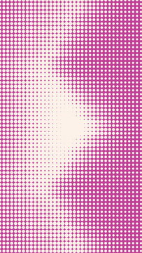 Vibrant pink and white halftone dot pattern creating a dynamic abstract background with a bright center glow perfect