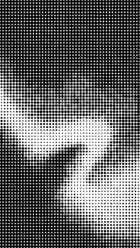 Black and white halftone pattern with abstract dotwork design texture background