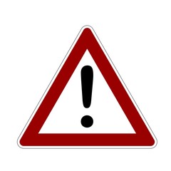 Warning Triangle Icons Set with Exclamation Mark – Hazard Alert and Attention Symbols Collection