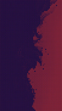 Halftone pattern with purple and red gradient background texture