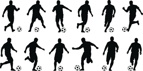 Black silhouettes set of men and women in various standing sitting and relaxed poses isolated on white background for lifestyle and social interaction concepts