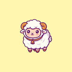 Fototapeta premium Cute Sheep Illustration Eid Adha