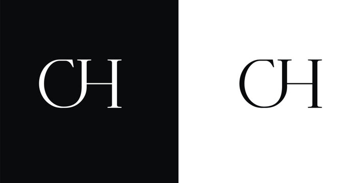 Elegant CH letter monogram logo vector