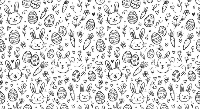 seamless Easter pattern 