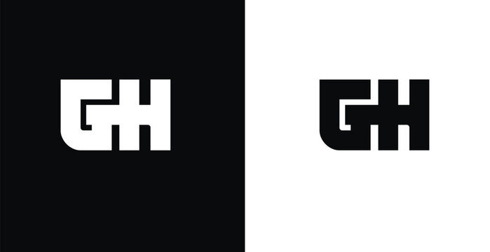 Elegant GH letter monogram logo vector
