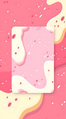 Pink abstract background with rounded frame template
