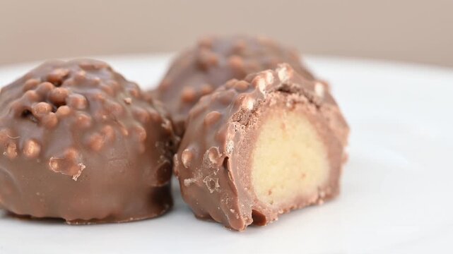 video of marzipan chocolates