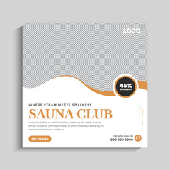 Sauna Social Media Instagram Post Banner Template