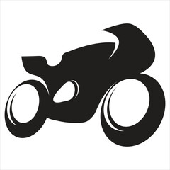 Obraz premium Motorcycle abstract silhouette on white background