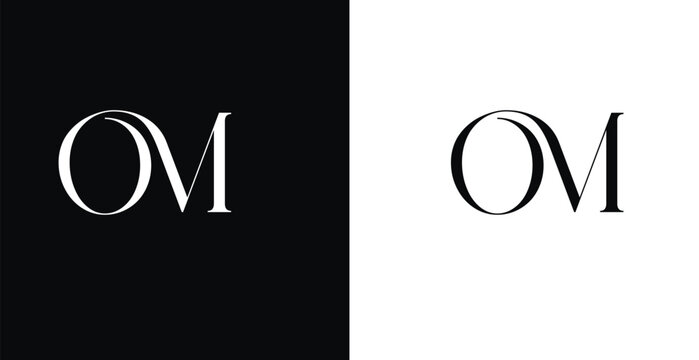 Elegant OM letter monogram logo vector