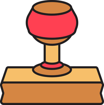 wooden rubber stamper icon
