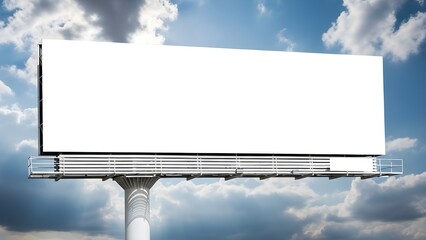 Obraz premium Blank billboard against a cloudy sky