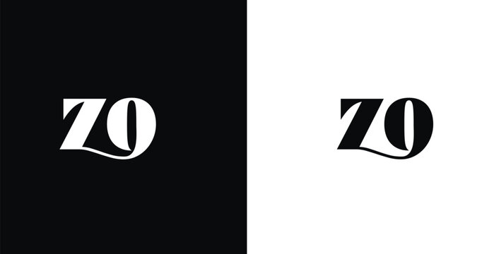 Elegant ZO letter monogram logo vector