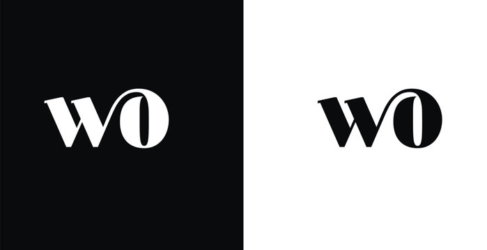 Elegant WO letter monogram logo vector