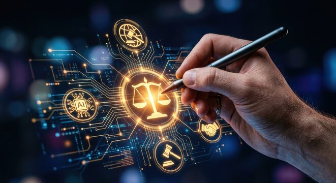 Advanced digital system manages ai regulation enforcement. Compliance standard critical. Governance ensures law justice scale legal frameworks.