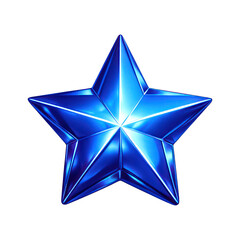 Obraz premium PNG Shiny blue metallic star