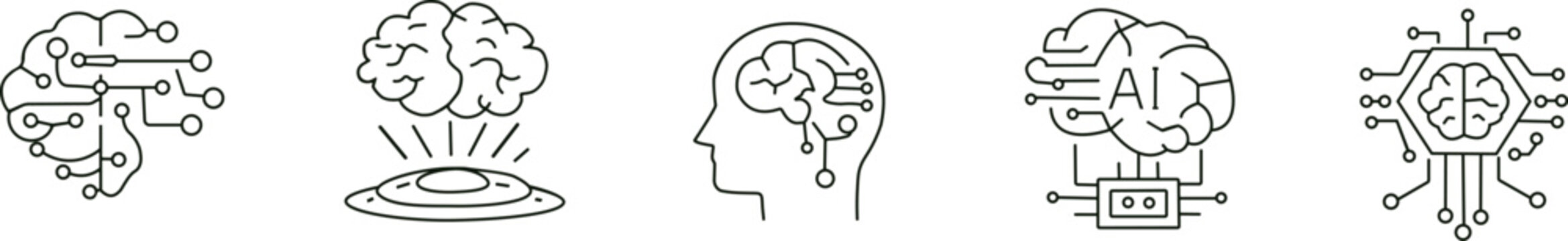 Illustrations of brain development and function