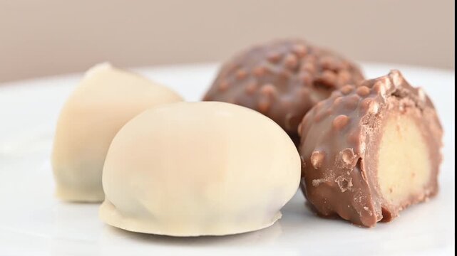 video of marzipan chocolates