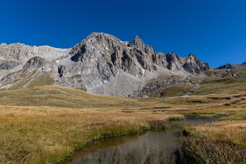 Fototapeta premium Beautiful alpine landscape in the Cerces Massif in Hautes Alpes, France