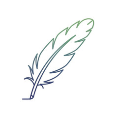 Obraz premium Colorful Feather Illustration with Gradient Effect.
