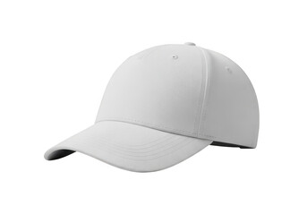 Fototapeta premium Simple white baseball cap isolated on transparent background