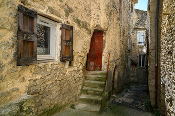 Old and beautiful small town architecture - France