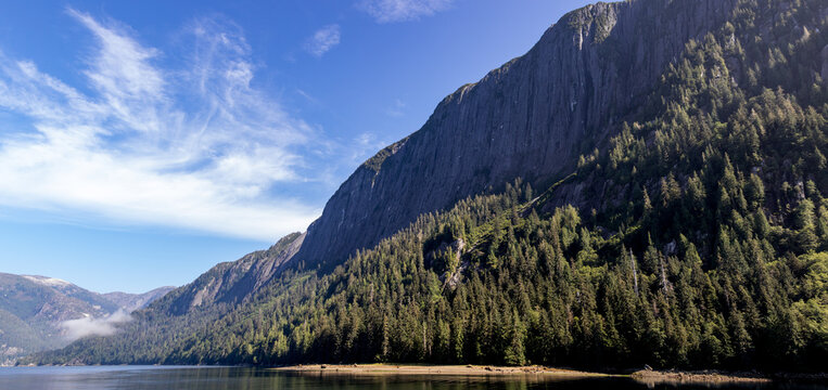 Panoramic Island Landscape in Misty Fjords Alaska
