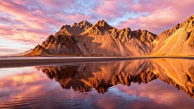 Mountain landscape with water reflection