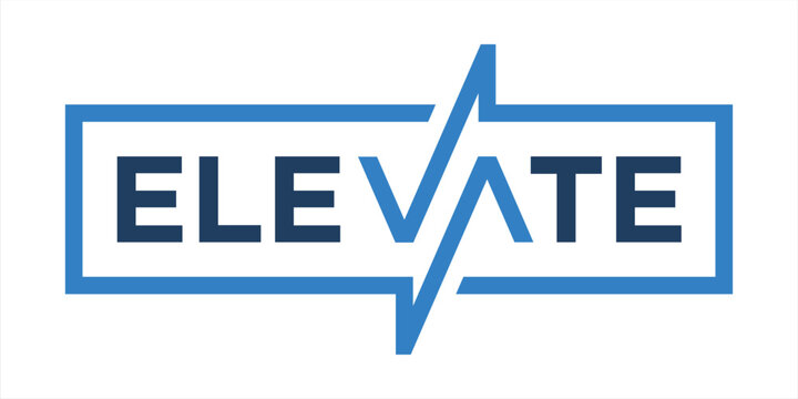 modern elevate text logo design inspiration