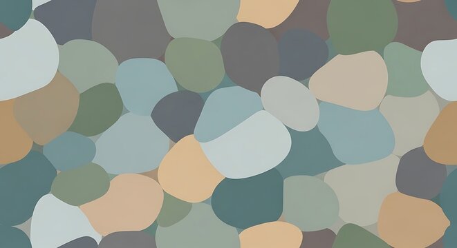 Abstract Pattern of Colored Pebbles and Stones.