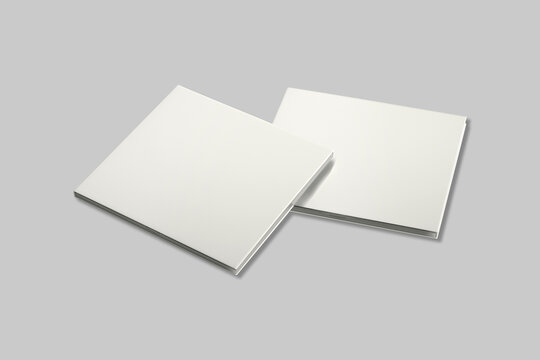 CD disc and carton packaging cover template mock up. Digipak case of cardboard CD drive. With white blank for branding design or text. Isolated on a background. 3d rendering.