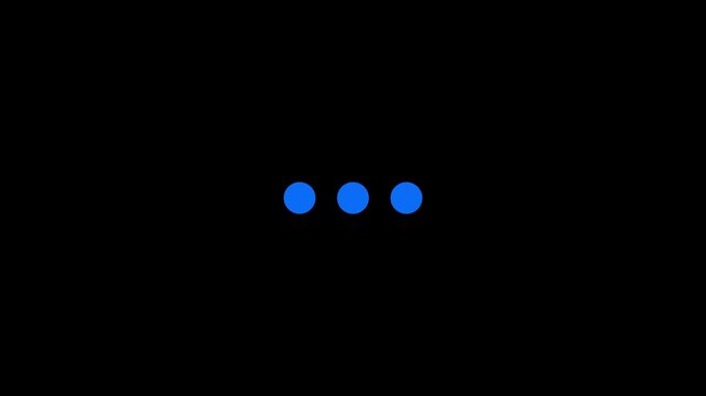 Three dots typing or loading status icon