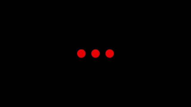 Three dot loading animation icon for interface