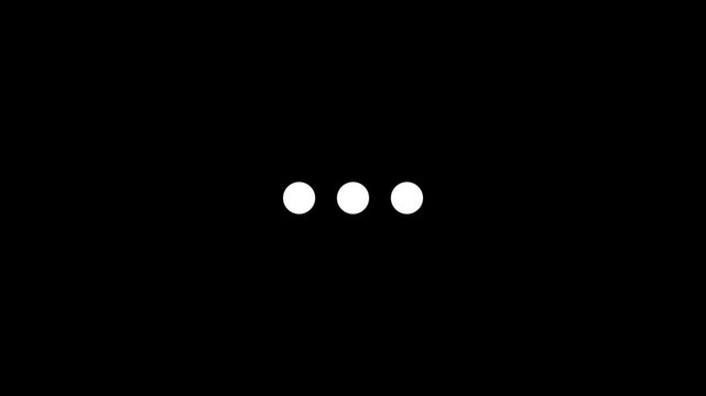 Three dot loading symbol for digital interface