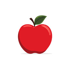 Fototapeta premium Minimal 2D vector illustration of Apple in flat icon style on a plain white background.
