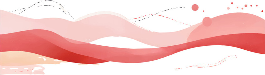 Fototapeta premium Vector flat illustration with a pink and red color palette, set against a transparent background