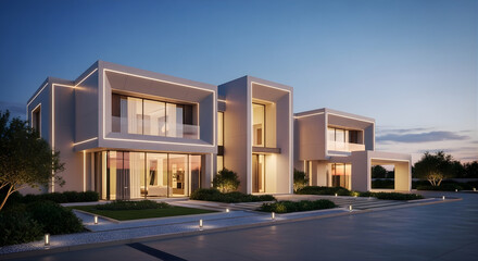 Modern House With A Lot Of Windows And A Lot Of Lights Luxury House For Real Estate