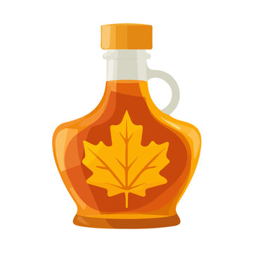 2D flat vector illustration of Maple Syrup, designed in a clean icon style and isolated on a white background.