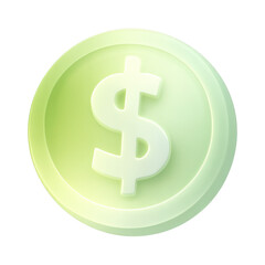 Obraz premium PNG Green dollar symbol illustration.