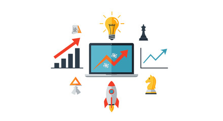 Fototapeta premium Business Growth Strategy and Innovation Concepts
