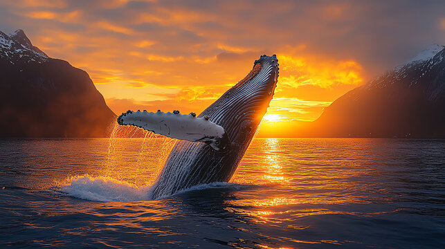 Humpback whale, AI generated