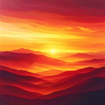 Sonnenuntergang-Lichtverlauf