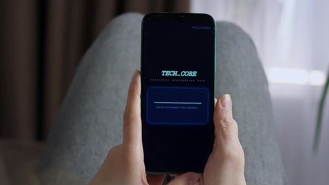 High-tech smartphone app interface for on-demand repair services. User initializes repair, syncs with a field engineer, and receives dispatch confirmation. Perfect for futuristic service, tech support