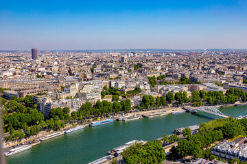Fototapeta premium skyline of Paris from Eiffel tower